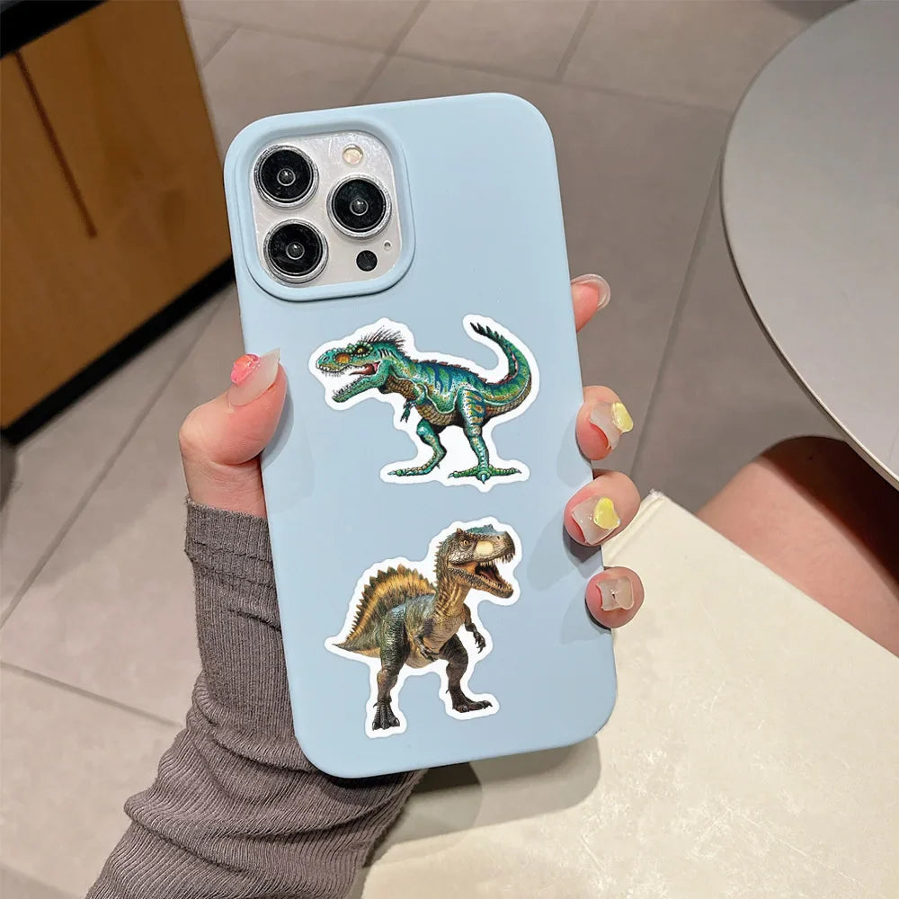 10/30/50/110PCS Jurassic Dinosaur Stickers Cool Realistic Animal Decoration DIY Kids Toys Laptop Phone Guitar Car Bike Sticker (ONLINE ORDER ONLY)