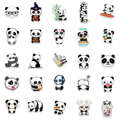 50pcs Cute Cartoon Animals Panda Stickers For Laptop Phone Luggage Guitar Decor Waterproof Graffiti Car Decals Kids Toy (ONLINE ORDER ONLY)