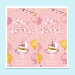 50pcs Happy Birthday Stickers Packaging Sealing Label DIY Gift Decoration Self-adhestive Handmade Stationery Sticker (ONLINE ORDER ONLY)