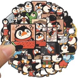 50pcs Funny Cute Cartoon Animals Penguin Stickers Waterproof Graffiti For Luggage Laptop Guitar Phone Fridge Skateboard Decals (Online Order Only)