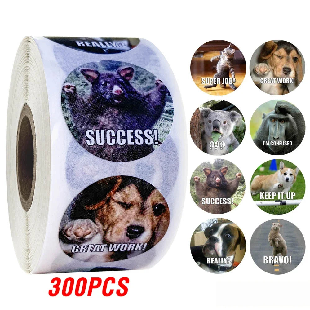 100-500pcs Animals Cartoon Stickers for Kids Toys Sticker Various Cute Designs Pattern School Teacher Reward Sticker (ONLINE ORDER ONLY)