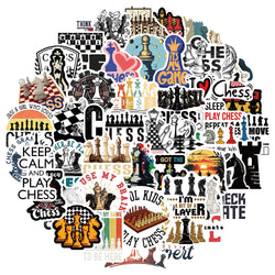 Chess Game Sticker Set: Waterproof Decals for Laptop, Motorcycle, Luggage, Snowboard, Fridge, Phone, Car (ONLINE ORDER ONLY)