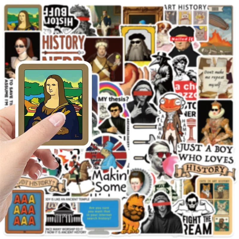 10/30/50PCS Funny History Character Sticky PVC Sticker Aesthetic DIY Decoration Scrapbooking Hand Accounting Supplies for Kids (ONLINE ORDER ONLY)