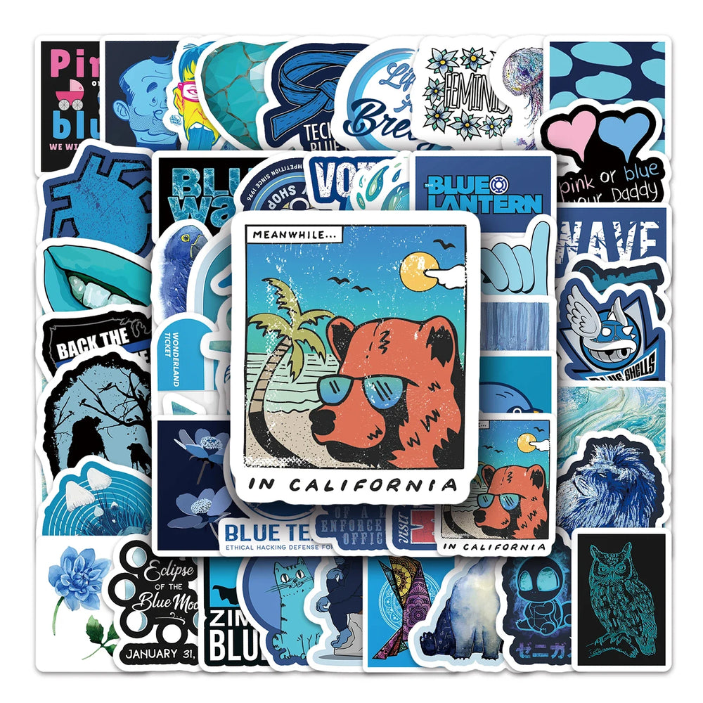 50Pcs Cartoon Waterproof Vinyl Stickers for Skateboard Snowboard (Online Order Only)