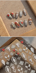 Baroque Angel Archery Wing Butterfly Retro Totem European Border Rose Flower Lace Chic Adhesive Nail Art Sticker Manicure Decals (ONLINE ORDER ONLY)