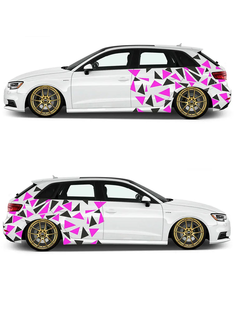 Triangle Car Sticker Decoration Side External Accessories Camouflage Kit Wrap Camo Tuning Styling Waterproof Vinyl Decals (ONLINE ORDER ONLY)