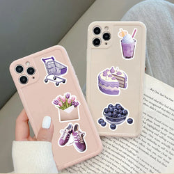 10/30/50PCS Cartoon Purple Stickers Graffiti Ins Style Cute Decals Skateboard Phone Notebook Fridge Bike Car PVC Waterproof Toys (ONLINE ORDER ONLY)