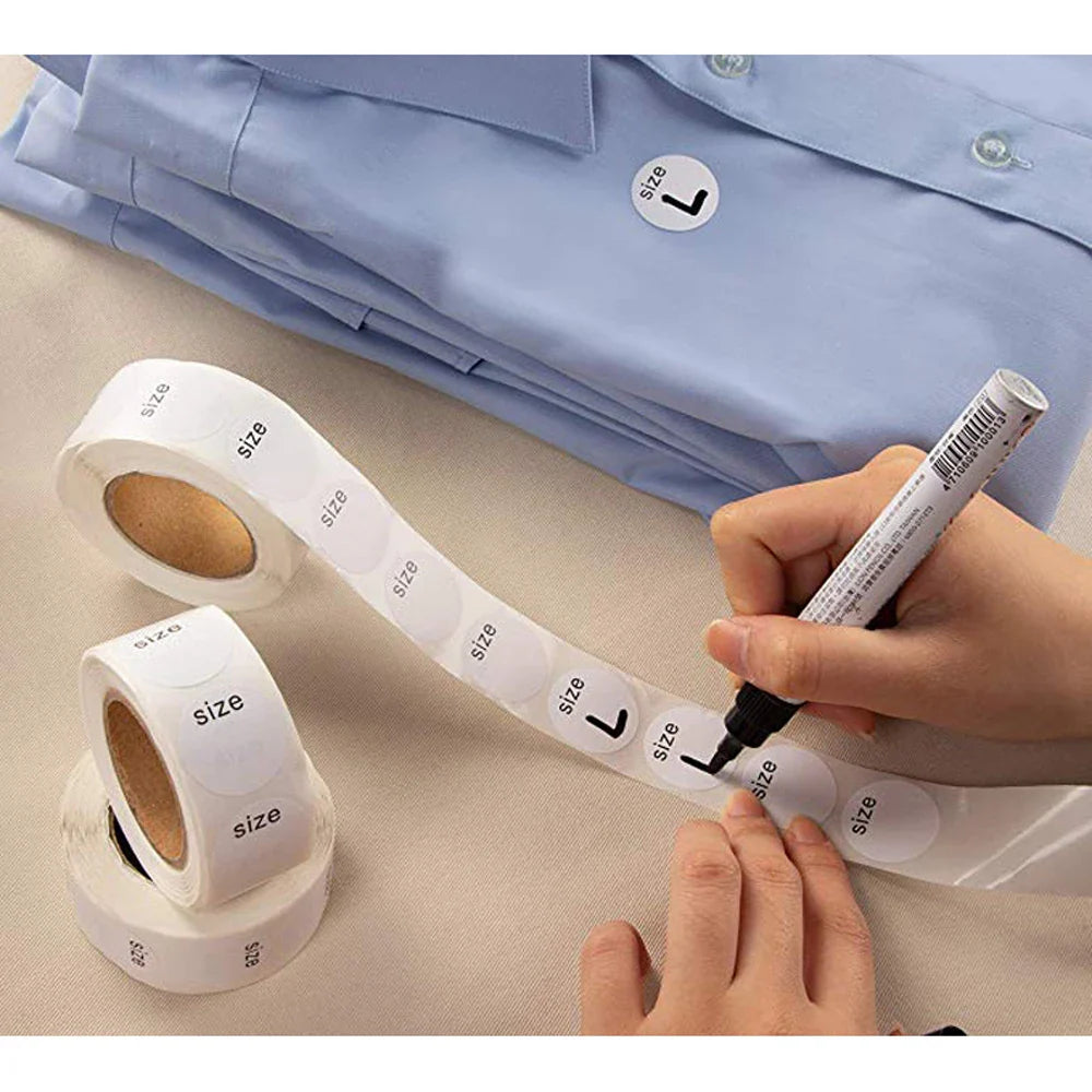 500pcs/roll Self Adhesive Sticky White Label Writable Size Stickers Blank Note Label Wholesale Low Price Dimension: 2.5cm (Online Order Only)