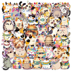 Cartoon Kitten Stickers 10/30/50PCS Waterproof PVC for Skateboard Notebook Decoration (Online Order Only)