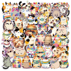 Cartoon Kitten Stickers 10/30/50PCS Waterproof PVC for Skateboard Notebook Decoration (Online Order Only)