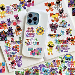 10/30/50PCS Funny Smiling Critters Cartoon Stickers Games Kids Toy DIY Skateboard Stationery Phone Fridge Bike Decals Decoration (ONLINE ORDER ONLY)