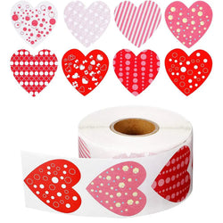 500Pcs Heart Shaped Stickers Seal Labels Stickers Scrapbooking Gift for Package and Wedding Decoration Stationery Sticker (ONLINE ORDER ONLY)
