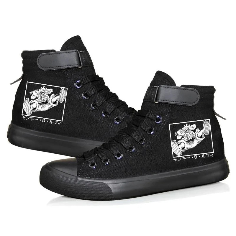 One Piece Luffy High Top Shoes: Autumn Winter Anime Sneakers (ONLINE ORDER ONLY)