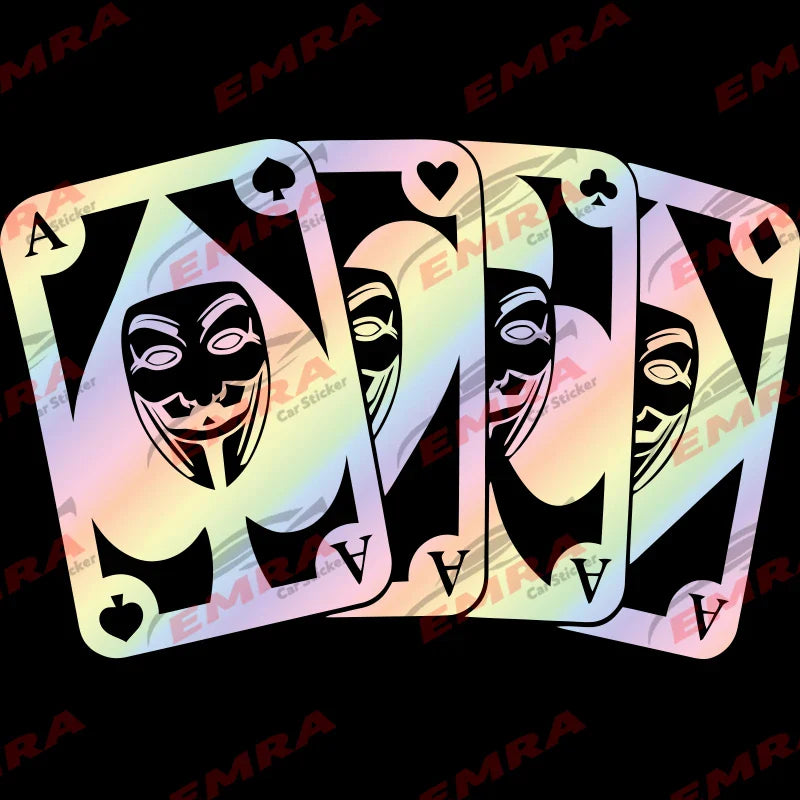 Playing Card for Car Sticker Decoration Rear Windshield Outdoor Stickers External Accessories Waterproof Vinyl Decals (ONLINE ORDER ONLY)