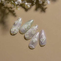 Antique Pear Blossom Peach Blossom Flower Swallow Pattern Adhesive Nail Art Stickers Spring Vibrant and Lively Manicure Decals (ONLINE ORDER ONLY)