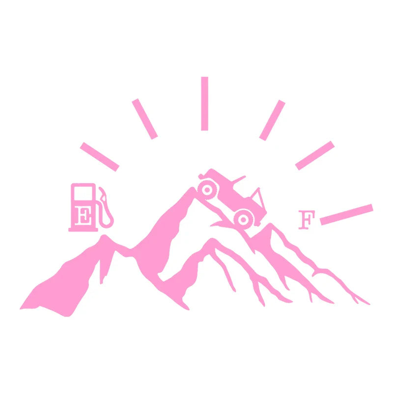 Truck Fuel Mountain Full Gas Gauge Sticker for Car Fuel Tank Cap Door Decoration Automotive Supplies Stickers PVC Vinyl Decals (ONLINE ORDER ONLY)