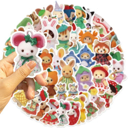 60PCS Fruit Critter Animal Stickers DIY Laptops Water Bottles Phones Decorative Stickers Toy Waterproof Vinyl Decals (ONLINE ORDER ONLY)