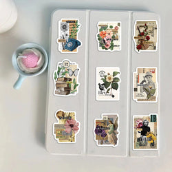 53PCS Sticky Note Stickers Vintage Retro DIY Diary Sticker For Laptop Luggage Skateboard Graffiti Decals Fun Classic Toy (ONLINE ORDER ONLY)