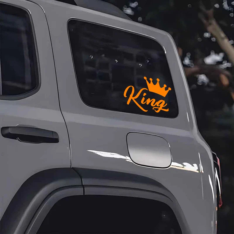 CROWN KING Car Stickers, Fashion Waterproof Vinyl Decal Auto Sticker Car Styling Decoration Accessories (ONLINE ORDER ONLY)