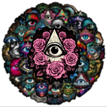 10/30/50PCS Black Evil Eye Stickers for Phone Laptop Luggage Skateboard (ONLINE ORDER ONLY)