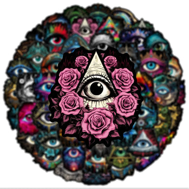 10/30/50PCS Black Evil Eye Stickers for Phone Laptop Luggage Skateboard (ONLINE ORDER ONLY)