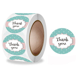 500pcs/roll Flowers Thank You Sticker Labels Round Reward Stickers Wedding Party Decor Envelope Seals Stickers Stationery (Online Order Only)