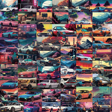 10/50pcs Japan Anime JDM Retrofit Racing Car Stickers Graffiti DIY Car Motorcycle Luggage Laptop Waterproof Cartoon Cool Sticker (Online Order Only)