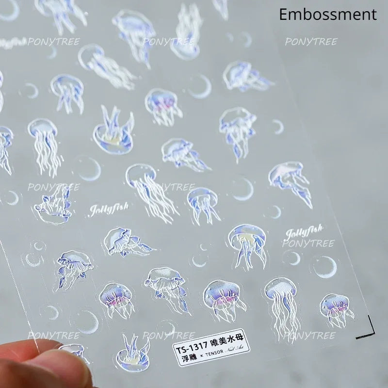 Pink Lotus Flower Red Gold Koi Carp Fish Tail Fancy Carp Self Adhesive Nail Art Decorations Stickers Manicure Decals Wholesale (ONLINE ORDER ONLY)