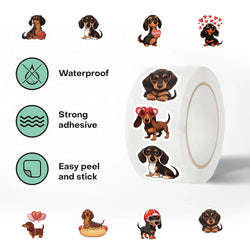 500pcs Stickers for Children Kids Rolling Animal Roll Dog Stickers Small Packaging Pack Stickers Photocard Decor Lables (ONLINE ORDER ONLY)