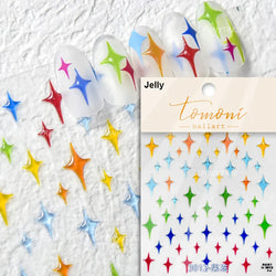 Colourful Graffiti Round Dot Line Water Droplet Cute Comma Geometric Jelly 5D Self Adhesive Nail Art Stickers Manicure Decals (Online Order Only)