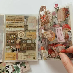 JIANQI 20 pcs PET Die cut Stickers book Plant Flower Label Decorative handmade Scrapbooking Material Diary Album Craft Supplies (ONLINE ORDER ONLY)