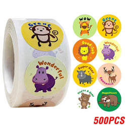 100-500pcs Animal Sticker School Teacher Student Cartoon Sticker Sealing Label Christmas Gift Scrapbook Stationery Sticker (ONLINE ORDER ONLY)