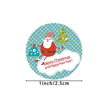 100-500pcs Thank You Label Sealing Stickers Merry Christmas Kraft Handmade Sticker Card Box Package Wedding Decor Party Supplies (ONLINE ORDER ONLY)