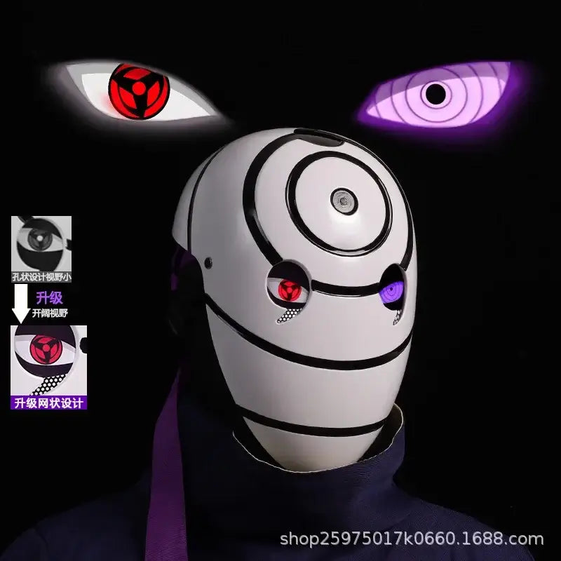 Obito Cosplay Mask: High Gloss Akatsuki Anime Prop
