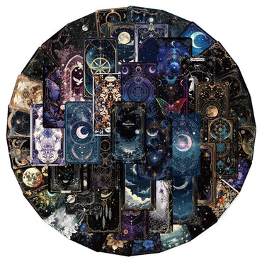 10/50pcs Cool Dark Mysterious Art Moon Graffiti Stickers Decals DIY Laptop Phone Car Motorcycle Luggage Decoration Sticker Toys (Online Order Only)