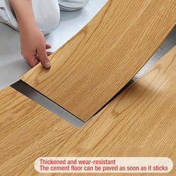 10Pcs 40x15cm PVC Floor Stickers Self-adhesive Stickers Waterproof Thickened Wood Grain Floor Stickers Foam Stickers Living Room (Online Order Only)