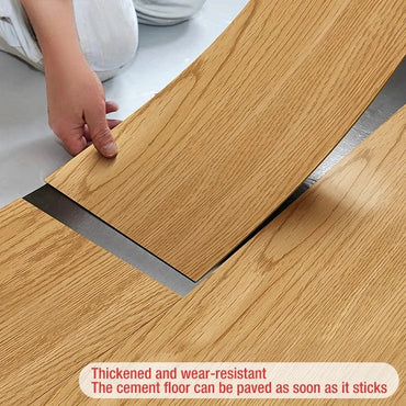 10Pcs 40x15cm PVC Floor Stickers Self-adhesive Stickers Waterproof Thickened Wood Grain Floor Stickers Foam Stickers Living Room (Online Order Only)