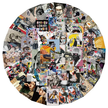 10/50pcs Cool Pop Art Retro Collage Poster Graffiti Stickers Aesthetic DIY Laptop Luggage Fridge Bike Phone Stationery Sticker (Online Order Only)