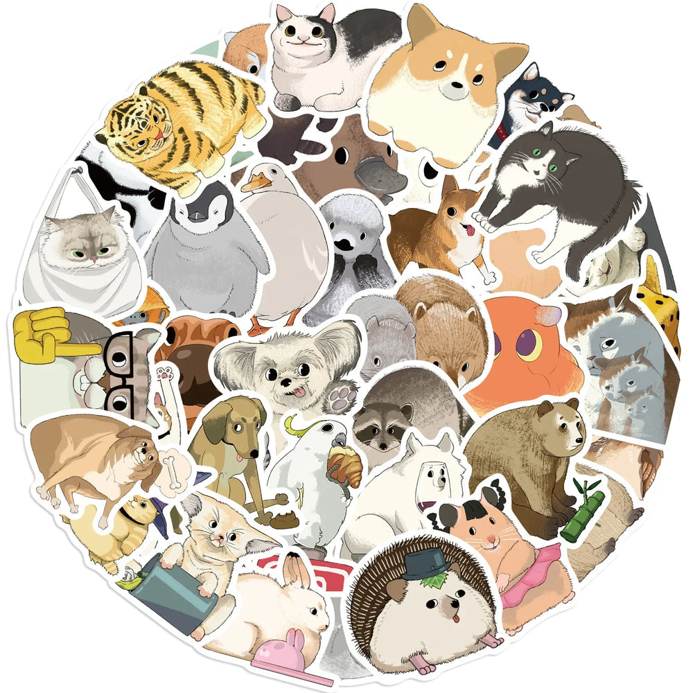 Cartoon Animal Stickers 10/30/50Pcs for Suitcase, Skateboard, Laptop, Luggage, Phone, DIY Decal (ONLINE ORDER ONLY)
