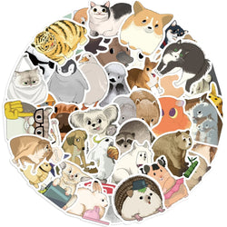 Cartoon Animal Stickers 10/30/50Pcs for Suitcase, Skateboard, Laptop, Luggage, Phone, DIY Decal (ONLINE ORDER ONLY)