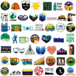 10/30/50/100pcs Outdoor Travel Camping Graffiti Cartoon Stickers Decals Laptop Motorcycle Scrapbook Waterproof Sticker Kids Toy (ONLINE ORDER ONLY)