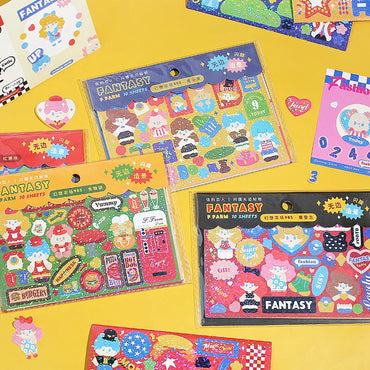 10pcs/lot Fantasy Farm Series Scene Stickers Kawaii Journal Decorative Stickers Idol Card Planner Scrapbooking Album Stationery (ONLINE ORDER ONLY)