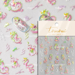 Angel Bowknot Stone Statue Vintage Photo Frame Flower Bed Bouquet Garden Rose Crown Adhesive Nail Art Stickers Manicure Decals (ONLINE ORDER ONLY)