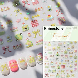 Dressy Embossment Colorful Gradient Snowflakes Laser Silver Christmas Tree Winter Bowknot Santa Nail Art Stickers Manicure Decal (Online Order Only)