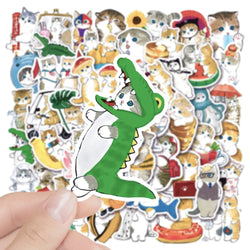 10/30/50PCS Cute Cartoon Cats Stickers Toys Kawaii Animal Decal Gift DIY Phone Laptop Bike Scrapbook Suitcase Waterproof Sticker (ONLINE ORDER ONLY)