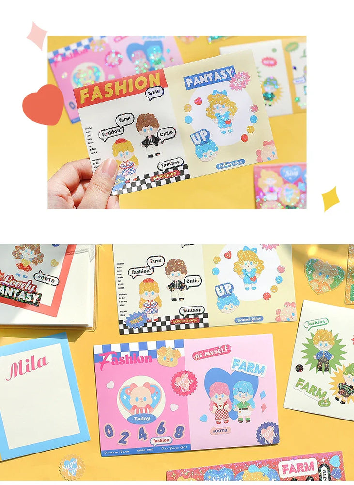 10pcs/lot Fantasy Farm Series Scene Stickers Kawaii Journal Decorative Stickers Idol Card Planner Scrapbooking Album Stationery (ONLINE ORDER ONLY)