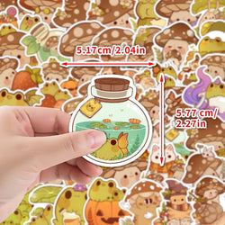 10/30/50PCS Frog Cartoon Stickers Mushroom Graffiti Decals Cute Style Sticker Laptop Phone Guitar Car Bike Skateboard Kids Toys (ONLINE ORDER ONLY)