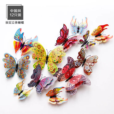 3D Butterfly Wall Stickers Decor Butterflies for Wedding Decoration Magnet Fridge Decals Decoration Sticker Pvc Color Sticker (ONLINE ORDER ONLY)