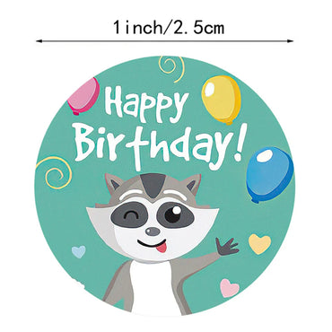 100-500pcs Cute Happy Birthday Stickers Children's Birthday Party Gift Sealing Decorations Greeting Card Labels (ONLINE ORDER ONLY)