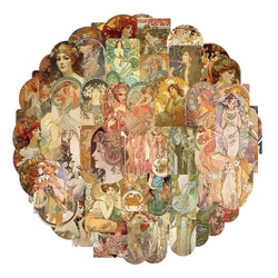 Mu Xia Art Stickers 10/30/60Pcs for Suitcase, Skateboard, Laptop, Luggage, Phone, DIY Decal (ONLINE ORDER ONLY)